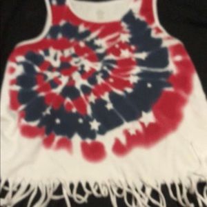 Girls patriotic tank